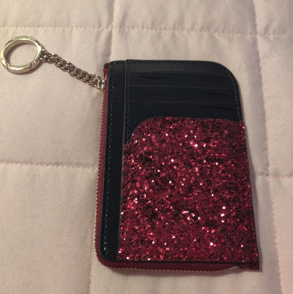 Kate Spade Glitter Zip Card Holder - Picture 2 of 5